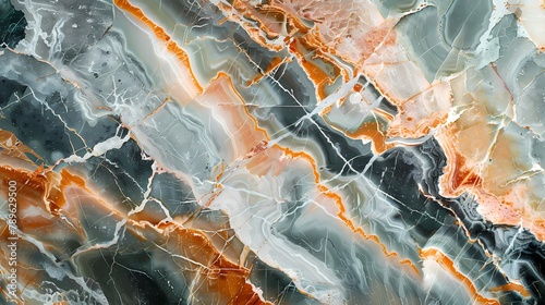 Vibrant Marble Texture With Intricate Veining photo