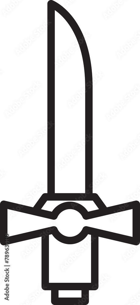 Knight Sword Line Icon Knight Sword Line Icon