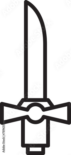 Knight Sword Line Icon