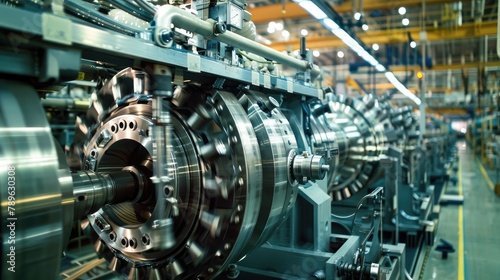 Wallpaper Mural modern industrial technology with high-resolution images showcasing a factory plant equipped with advanced machinery and production lines, emphasizing precision and efficiency. Torontodigital.ca