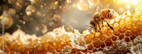 royal jelly produced by bees, emphasizing its natural richness and nutritional benefits. © lililia