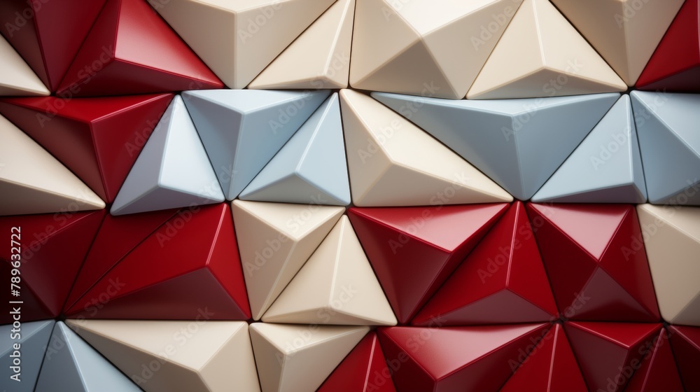 Futuristic white, gold, and red geometric 3d tech background design with bold style