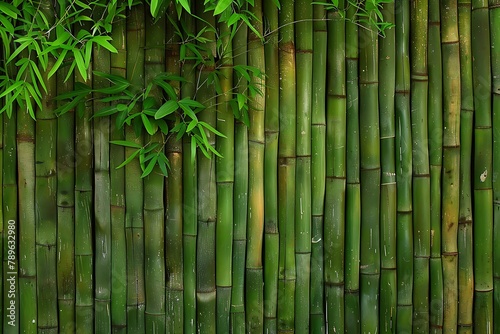 Bamboo sticks. Bamboo stick covering a wall .