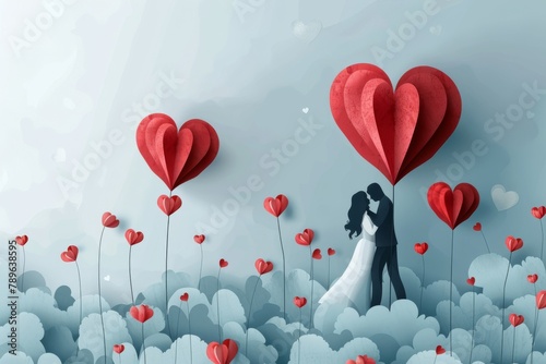 Modern and Artistic Valentine Decor: Exploring Love, Bonding, and Romantic Themes in Creative Illustrative Styles