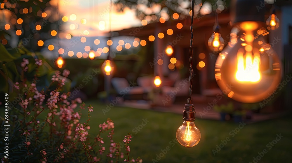 Sunset Soiree with Warm String Lights Sunset Soiree with Warm String Lights