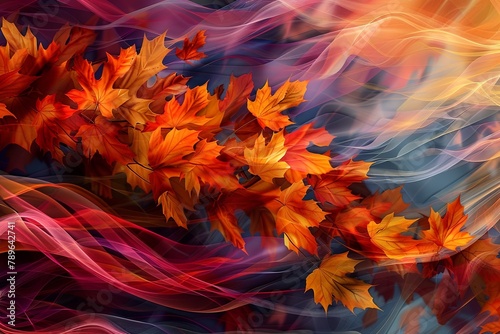 Dynamic Thanksgiving  Enhancing Designs with Abstract Motion Blur in Fall Colors