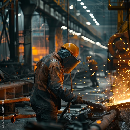welder at work heavy industry
