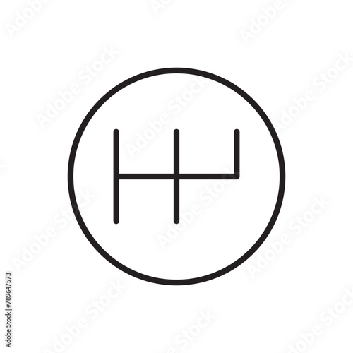 Gear Shift Icon Sign Symbol