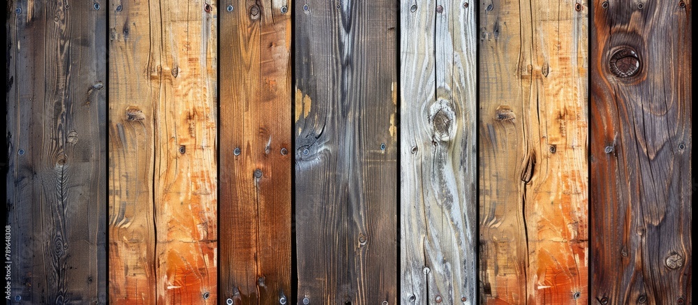 Texture of aged wooden boards with a smooth surface, marked and discolored over time. Texture of aged wooden boards with a smooth surface, marked and discolored over time.