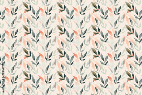 Scandinavian and nordic seamless pattern with nature print