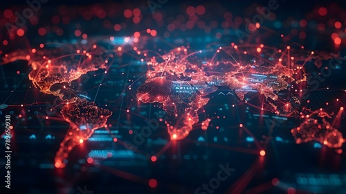 Digital Pulse: Global Connectivity Network. Concept Technology Trends, Digital Transformation, Global Networking, Connectivity Solutions, Data Security