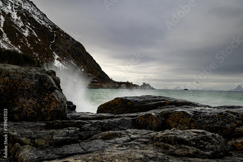 The water feature on Rørvik beach