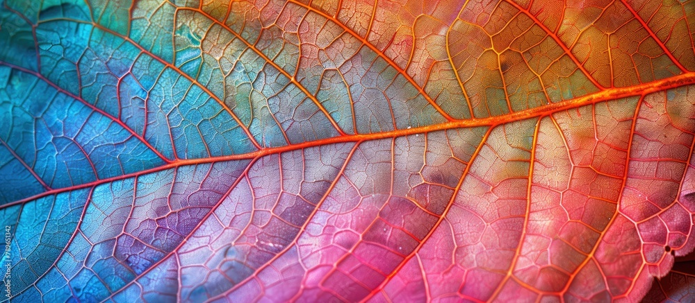 Close-up background of a colorful leaf. Macro view. Close-up background of a colorful leaf. Macro view.