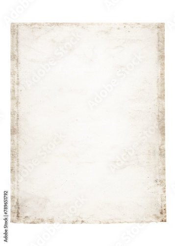 White vintage png poster, blank space, wall decoration on transparent background