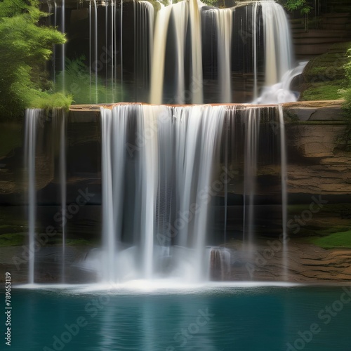 A majestic waterfall cascading into a pool below5 © Ai.Art.Creations