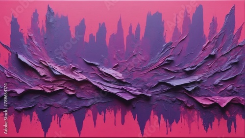 Vibrant  monochromatic  purple and magenta background. Saturated  warm colored acrylics on paper.
