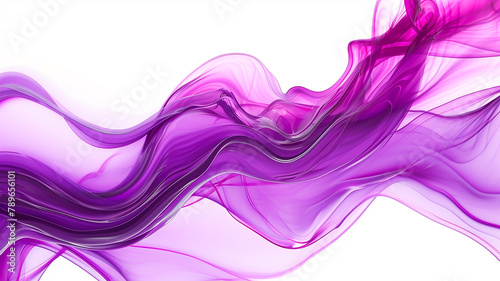 Purple and Pink Liquid Wave on White Background