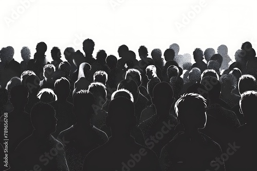 Silhouettes of people - large crowd - additional ai and eps format available on request .