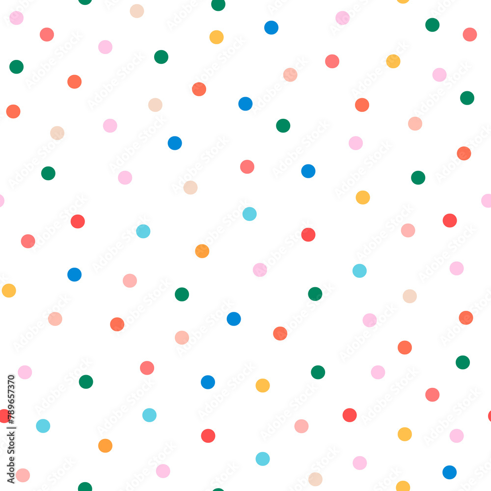 Polka dot png pattern, transparent background, colorful design