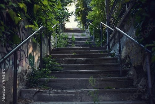 Stair. Route to succes . photo