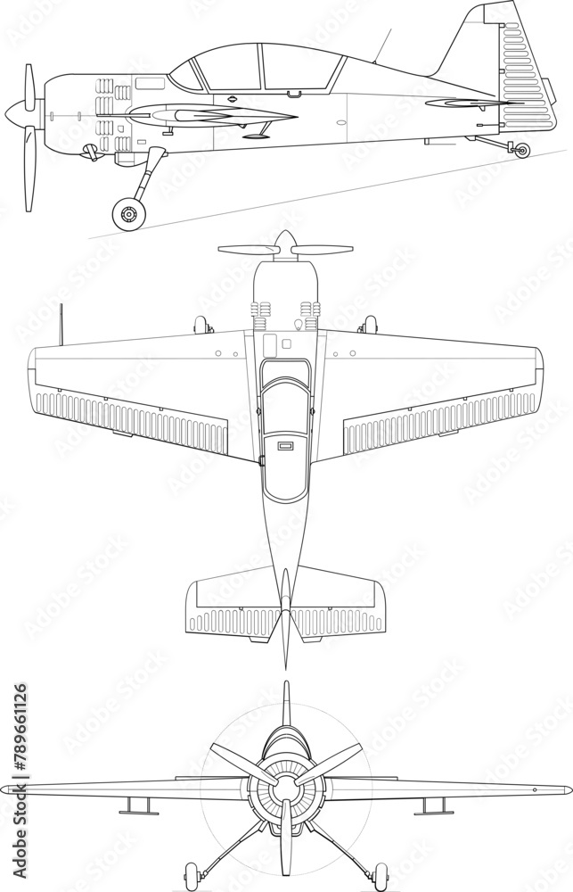 Yakovlev Yak-54 3-view-svg vector file.svg Yakovlev Yak-54 3-view-svg vector file.svg