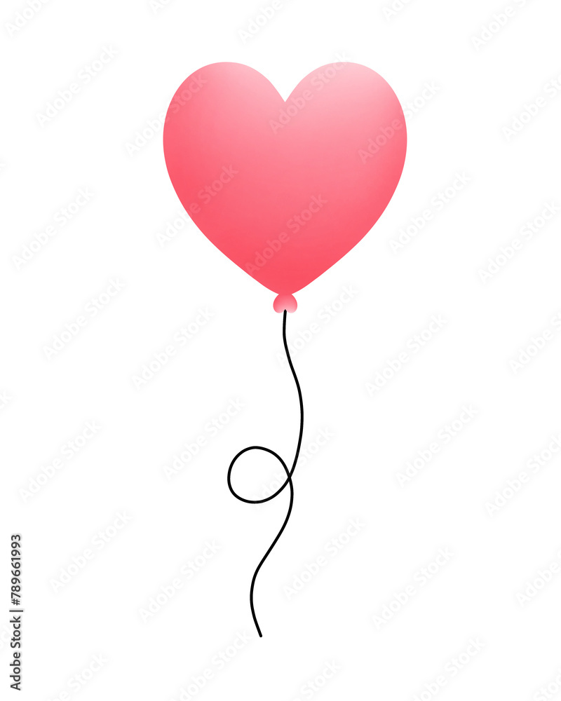 Pink heart shaped balloon