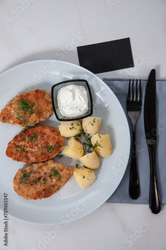 fish with potatoes cutlet 