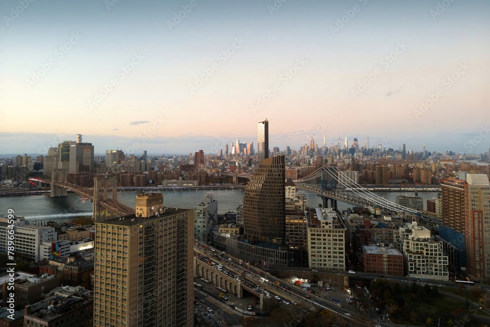 New York City skyline. Buildings of New York. New York Buildings. Skyline of NYC. Panoramic cityscape about lower Manhattan's skyscrapers. Brooklyn downtown. Buildings of Brooklyn in New York.