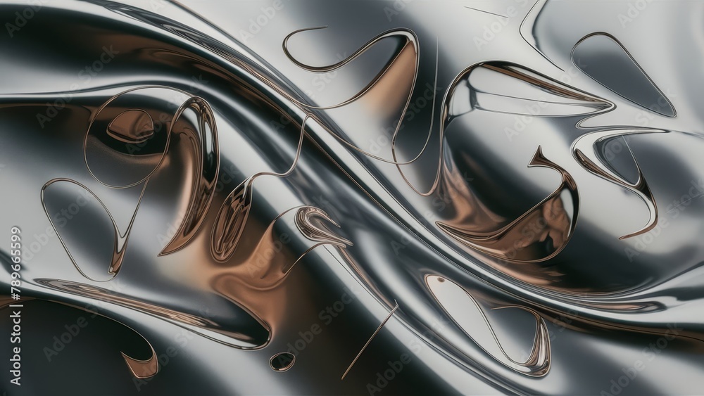 Close-up of Shiny Metal Surface