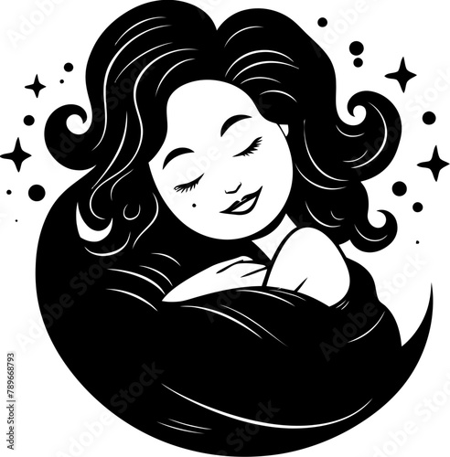 Radiant Expectations Radiant Pregnancy Icon in Vector Expectant Elation Joyful Mama to Be Logo Design