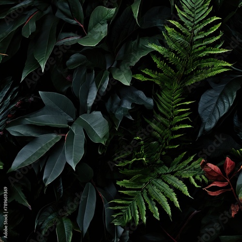 Plants on a dark background