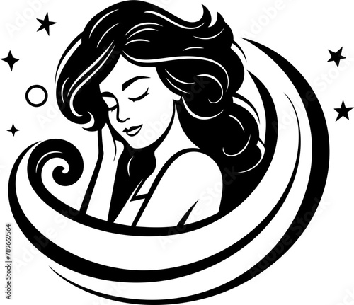 Expectant Harmony Joyful Pregnant Woman Logo Design Mamas Radiance Happy Expectant Mother Vector Icon