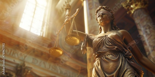 Themis is Goddess of Justice and law Generative AI photo