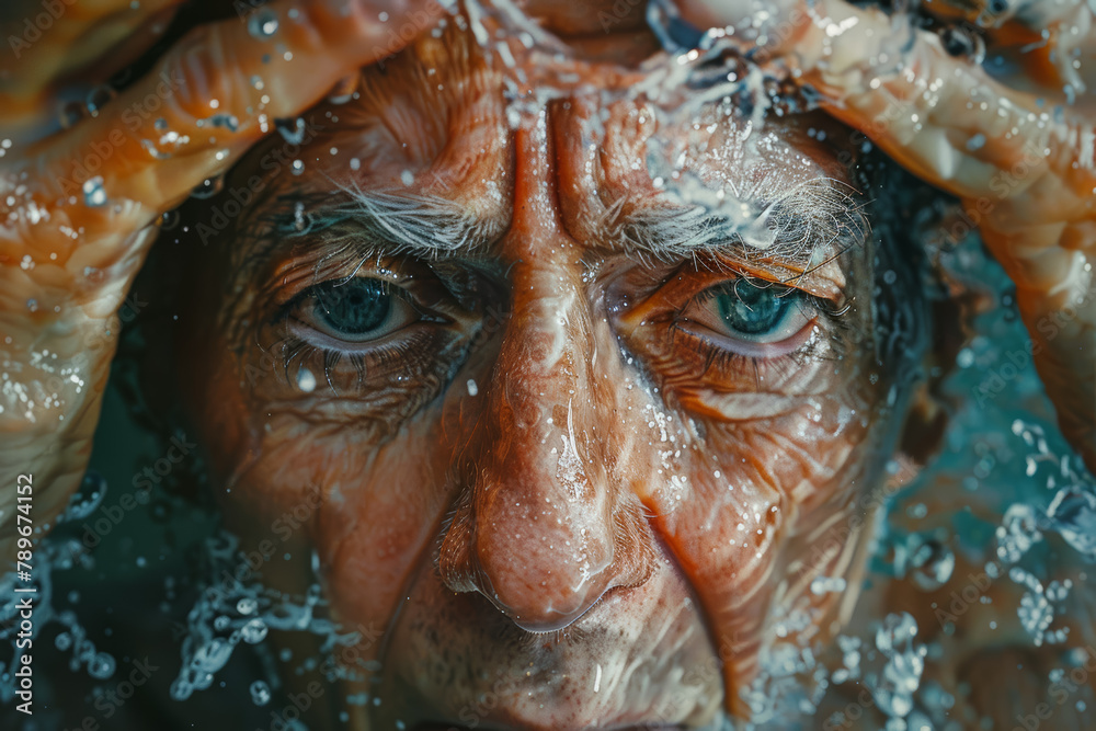 An artistic interpretation of the symptoms of a specific ailment, capturing the physical and emotional distress experienced by individuals. Generative Ai.