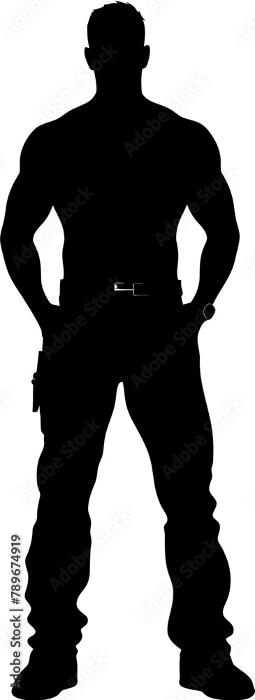 Power Jeans Jeans Pant Icon Vector Muscle Mode Denim Clad Logo Design