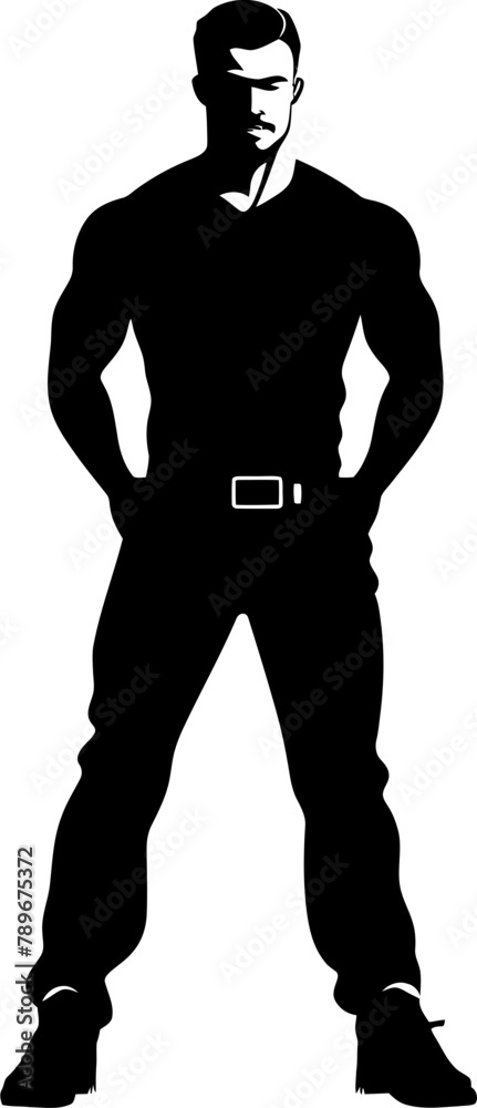 FlexForce Iconic Muscle Emblem Power Jeans Jeans Pant Icon