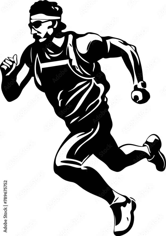 SwiftSprint Running Side View Icon Speed Surge Runner Emblem Design SwiftSprint Running Side View Icon Speed Surge Runner Emblem Design