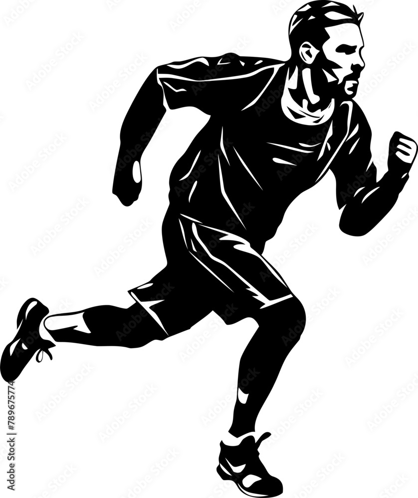 Fototapeta premium Endurance Evolution Marathon Logo Vector Marathon Marvel Athlete Icon Symbol