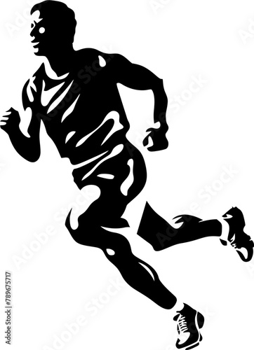 Marathon Mania Athlete Iconic Symbol StrideMaster Marathon Runner Emblem