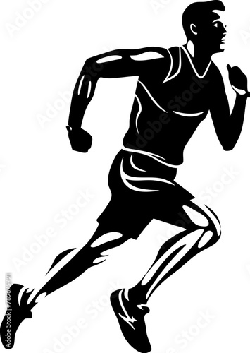 Rapid Runner Running Side View Logo Symbol Velocity Victory Runner Icon Design