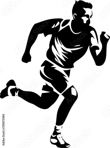 Endurance Essence Runner Icon Emblem Swift Sprinter Marathon Logo Vector