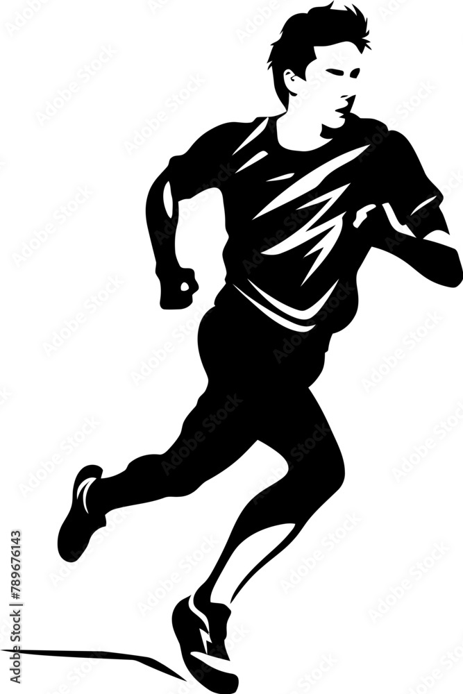 Rapid Pace Running Icon Vector Endurance Express Sprinter Logo Icon