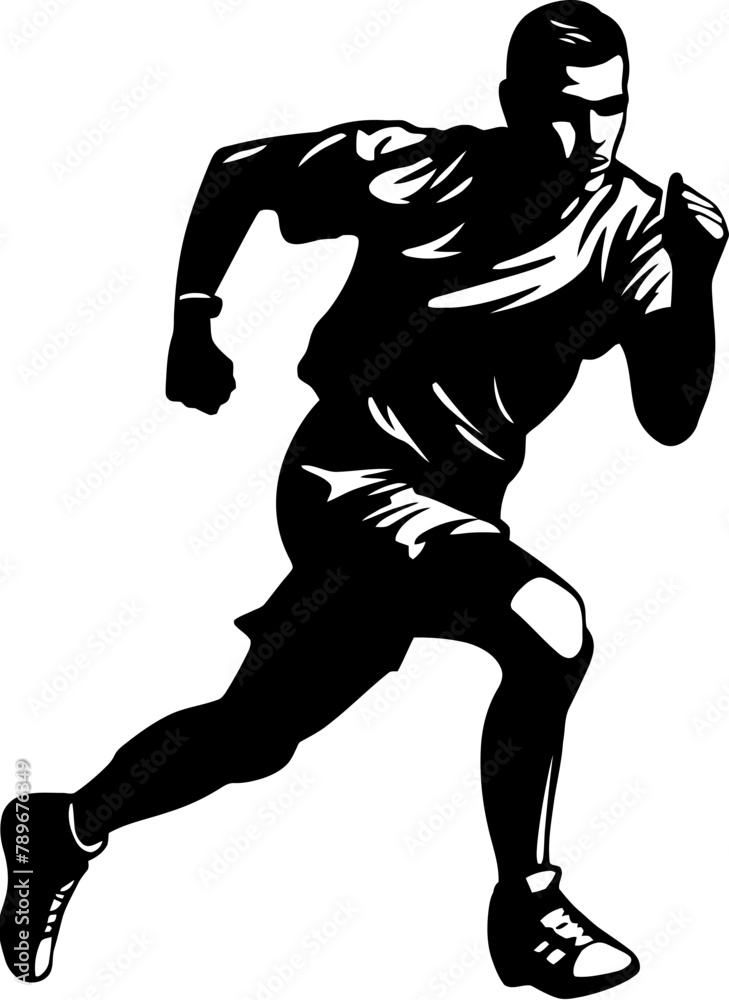 Naklejka premium Endurance Effort Running Icon Vector Symbol Marathon Majesty Sprinter Logo Icon