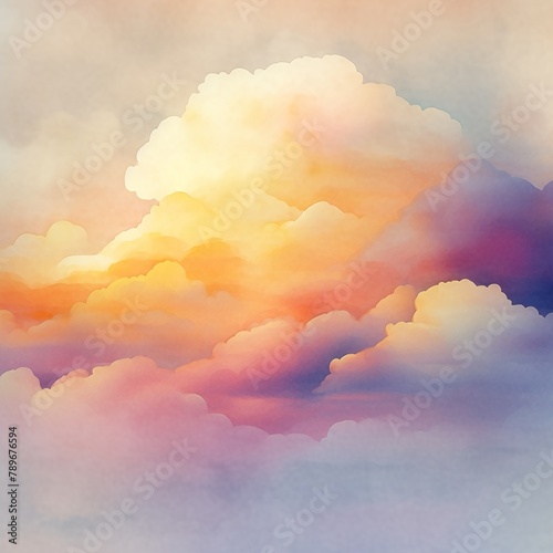 Abstract oil paint cloud