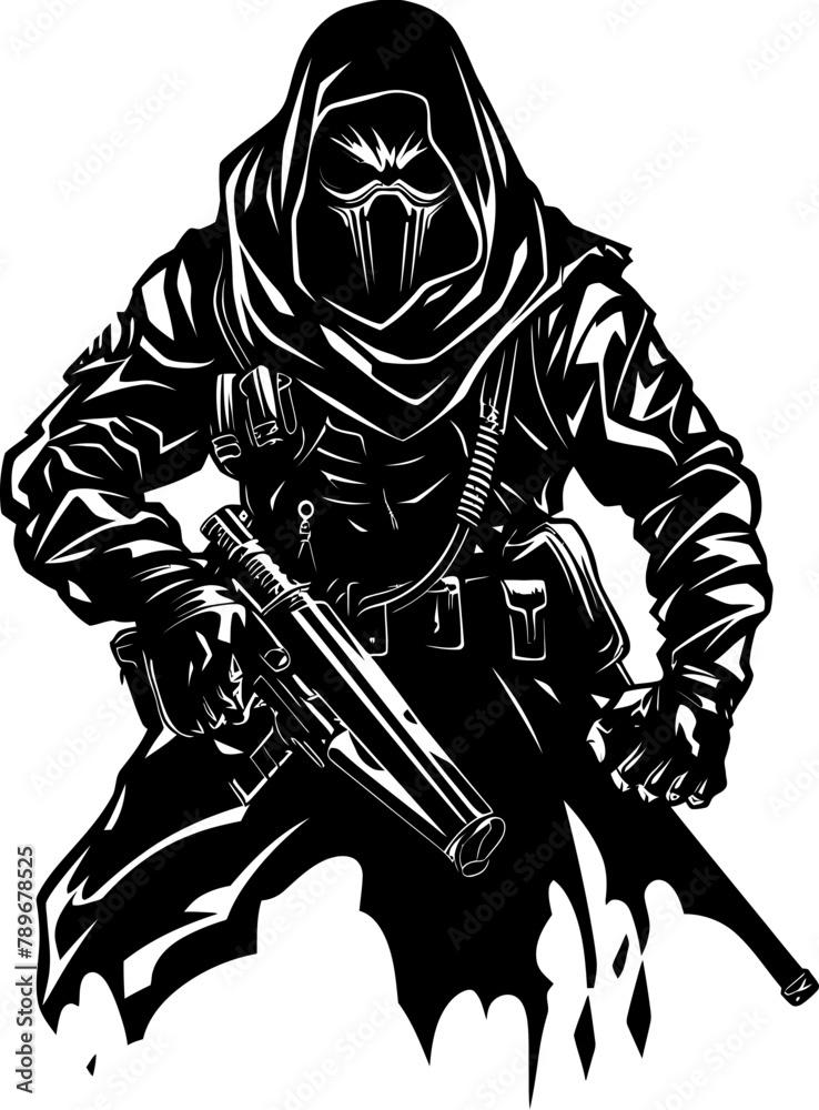 Deaths Dreadful Defense Combat Reaper Logo Souls Scythe Sentinel Reaper with Weapons Icon Deaths Dreadful Defense Combat Reaper Logo Souls Scythe Sentinel Reaper with Weapons Icon