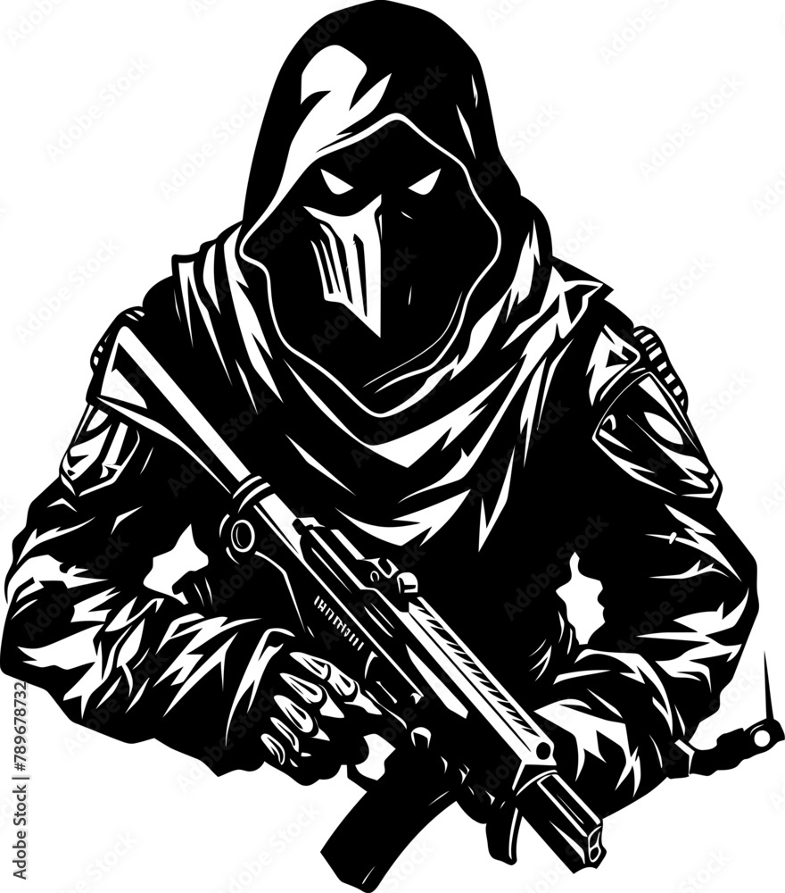 Soul Stalker Combat Reaper Logo Vector Reapers Resilience Weapons Icon Design Soul Stalker Combat Reaper Logo Vector Reapers Resilience Weapons Icon Design