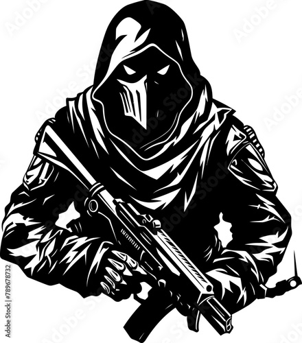 Soul Stalker Combat Reaper Logo Vector Reapers Resilience Weapons Icon Design