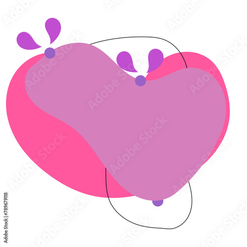 Fluid Element Middle Purple Vector