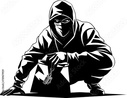 Shadowy Swag Stolen Bag Emblem Logo Looted Legacy Robber Vector Emblem