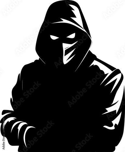 Midnight Marauder Robber with Loot Vector Veiled Victory Stolen Bag Emblem Icon